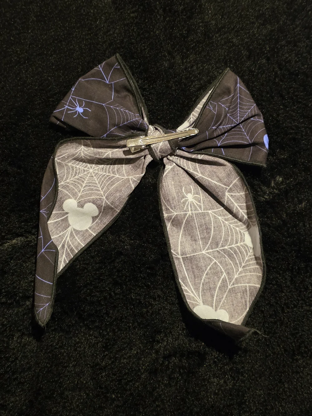 Girls Mickey Spiderweb Tulle Halloween Skirted Leo with Bow